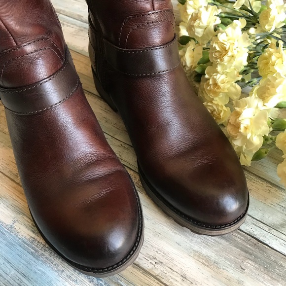 Naturalizer Tanita Bridal Brown Leather Boots 8 - Picture 3 of 8